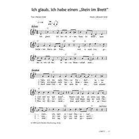 Produktbild des Artikels Ich glaub, ich habe einen Stein im Brett (Noten - Download)