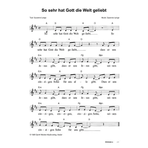Produktbild des Artikels So sehr hat Gott die Welt geliebt (Noten - Download)
