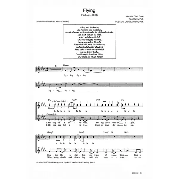 Produktbild des Artikels Flying (Noten - Download)