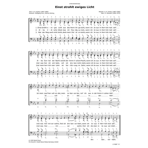 Produktbild des Artikels Einst strahlt ewiges Licht (Noten - Download)