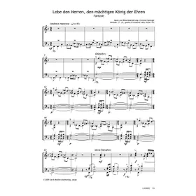 Produktbild des Artikels Lobe den Herren, den mächtigen König - Fantasie (Noten - Download)