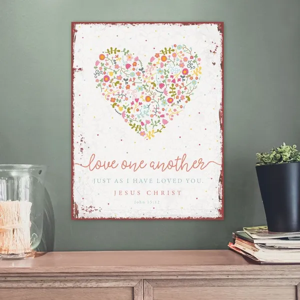 Produktbild des Artikels Metallschild groß - Love one another ()