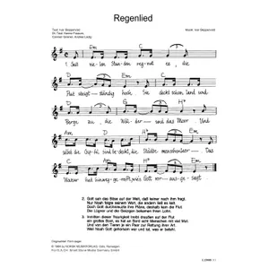 Produktbild des Artikels Regenlied (Noten - Download)