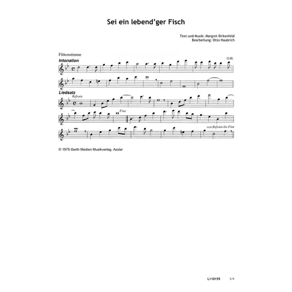 Produktbild des Artikels Sei ein lebendger Fisch (Noten - Download)