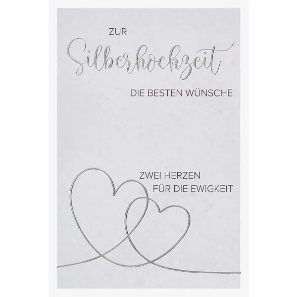 Produktbild des Artikels Faltkarte "Zur Silberhochzeit" (Schreibwaren)