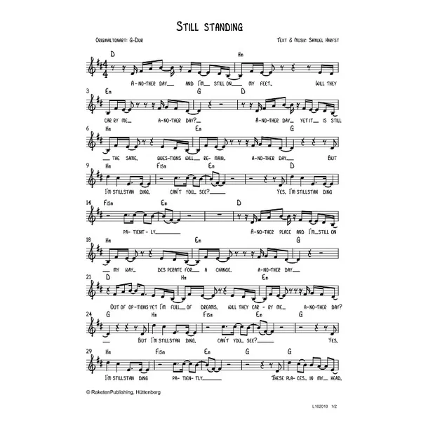 Produktbild des Artikels Still Standing (Noten - Download)