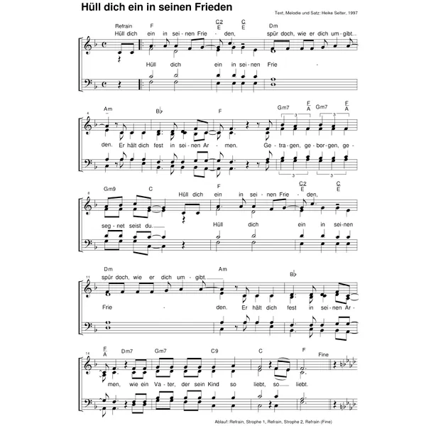 Produktbild des Artikels Hüll dich ein in seinen Frieden (Noten - Download)
