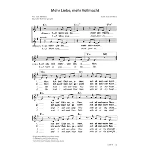 Produktbild des Artikels Mehr Liebe, mehr Vollmacht (Noten - Download)