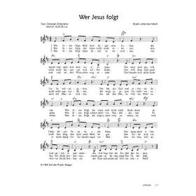 Produktbild des Artikels Wer Jesus folgt (Noten - Download)