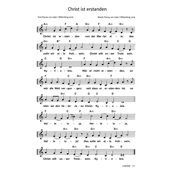 Produktbild des Artikels Christ ist erstanden (Noten - Download)