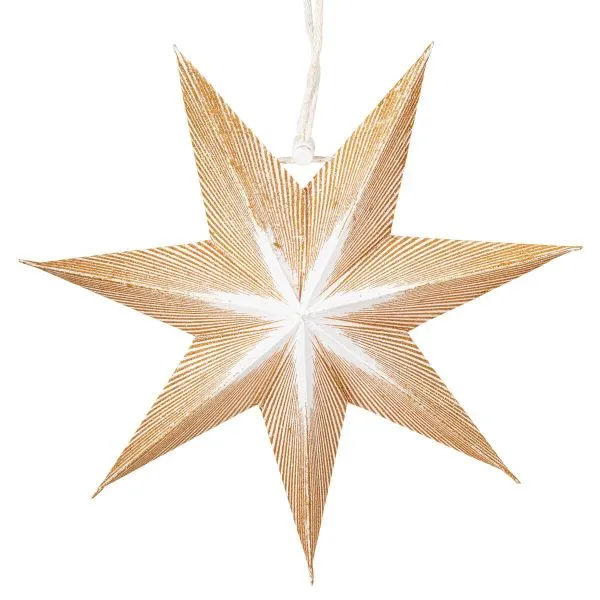 Produktbild des Artikels Papier-Stern weiss/gold - 7 Zacken ()
