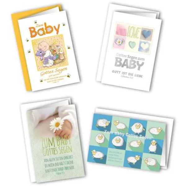 Produktbild des Artikels Faltkarten - Geburt 4er Set (Schreibwaren)
