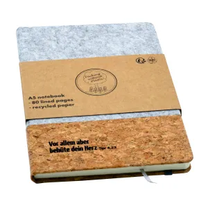 Produktbild des Artikels Notizbuch "Kork & RPET-Filz" DIN A5 (Schreibwaren)