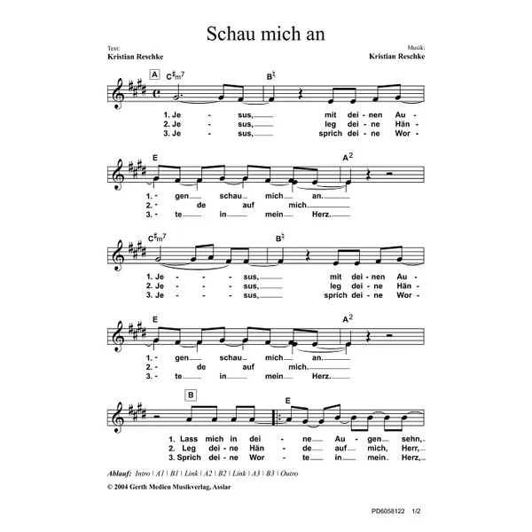 Produktbild des Artikels Schau mich an (Noten - Download)