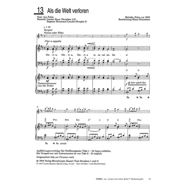 Produktbild des Artikels Als die Welt verloren (Noten - Download)