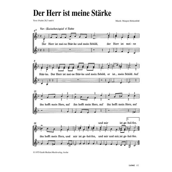 Produktbild des Artikels Der Herr ist meine Stärke (Noten - Download)