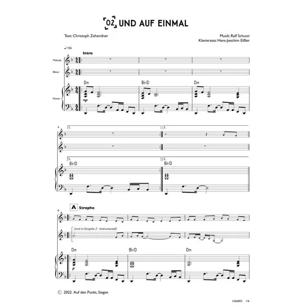 Produktbild des Artikels Und auf einmal (Klavier) (Noten - Download)