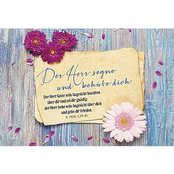 Produktbild des Artikels Faltkarte: Der Herr segne und behüte dich - Neutral (Schreibwaren)