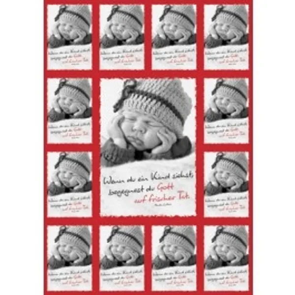 Produktbild des Artikels Aufkleber-Gruß-Karten: Wenn du ein Kind siehst - 4 Stück (Schreibwaren)