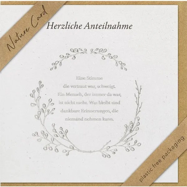 Produktbild des Artikels Faltkarte "Herzliche Anteilnahme" (Schreibwaren)