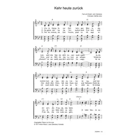 Produktbild des Artikels Kehr heute zurück (Noten - Download)