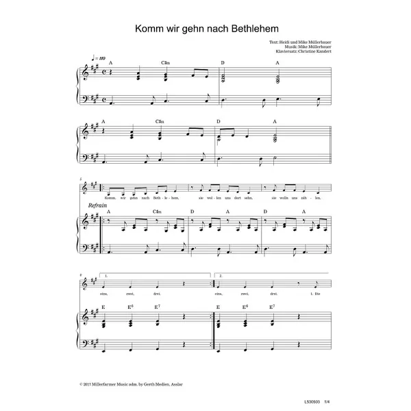 Produktbild des Artikels Komm wir gehn nach Bethlehem (Noten - Download)