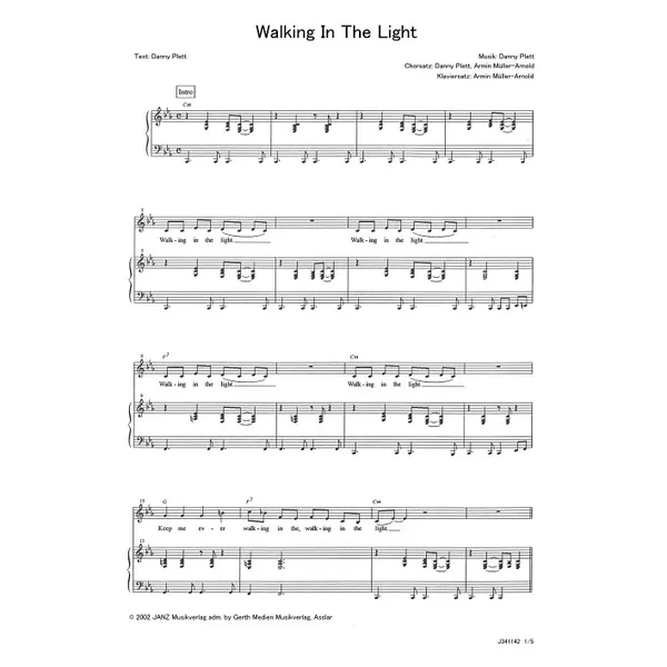 Produktbild des Artikels Walking In The Light (Noten - Download)