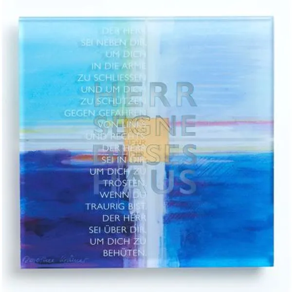 Produktbild des Artikels Lichtbilder Kreuz: Irischer Segen - Blau ()