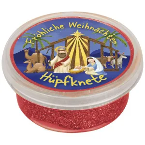Produktbild des Artikels Springknete: Fröhliche Weihnachten (Krippe) - mit Glitzer ()