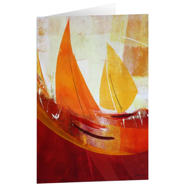 Produktbild des Artikels Kunstkarten "Lichtsegler in Orange" 5 Stk. (Schreibwaren)