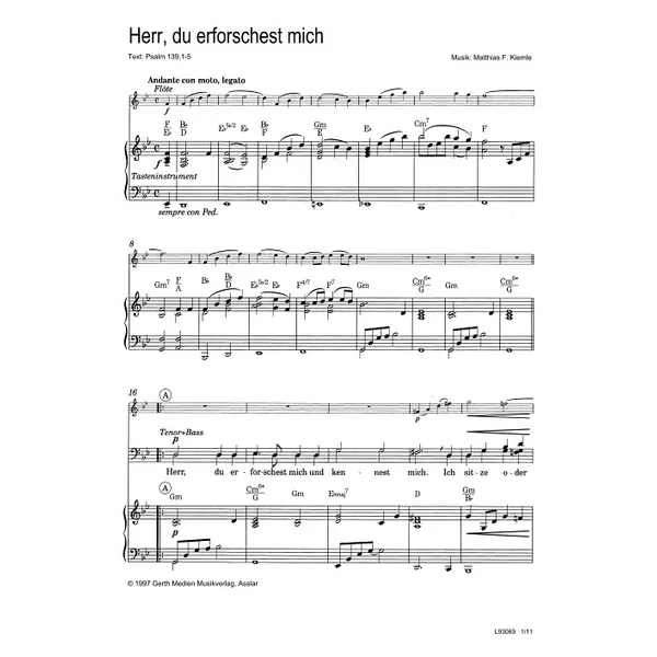 Produktbild des Artikels Herr, du erforschest mich (Noten - Download)