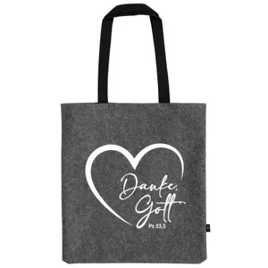 Produktbild des Artikels Einkaufstasche aus Filz "Danke, Gott" ()