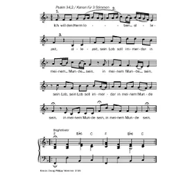 Produktbild des Artikels Ich will den Herrn loben allezeit (Noten - Download)