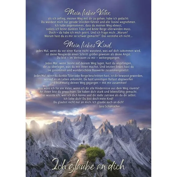 Produktbild des Artikels Postkarten: Ich glaube an dich, 4 Stück (Schreibwaren)