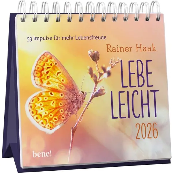 Produktbild des Artikels Lebe leicht 2026 - Aufstellkalender (Kalender - Spiralbindung)