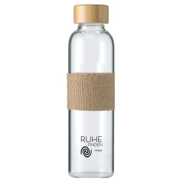 Produktbild des Artikels Glastrinkflasche "Ruhe finden" ()
