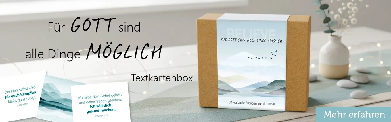 Banner zu Für Gott sind alle Dinge möglich - Textkartenbox