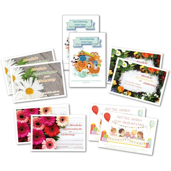 Produktbild des Artikels Postkarten - Geburtstag 10er Set (Schreibwaren)