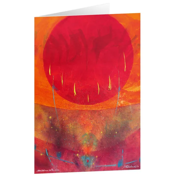 Produktbild des Artikels Kunstkarten "Sun corona-settle down" 5 Stk. (Schreibwaren)