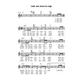 Produktbild des Artikels Lebt wie Jesus es sagt (Noten - Download)