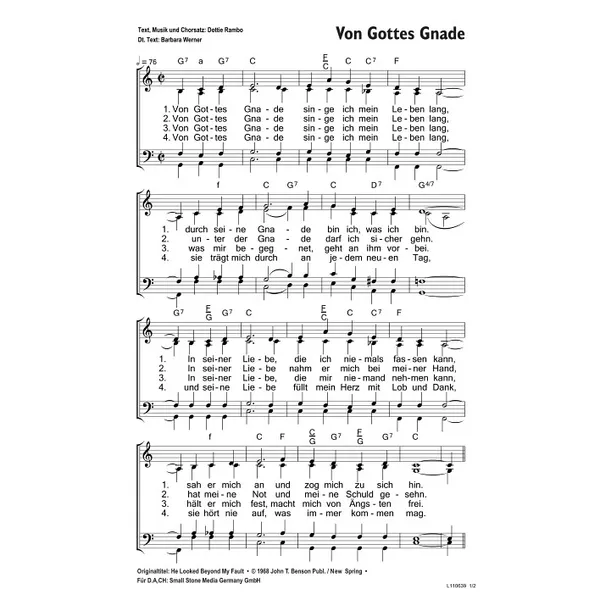 Produktbild des Artikels Von Gottes Gnade (Noten - Download)