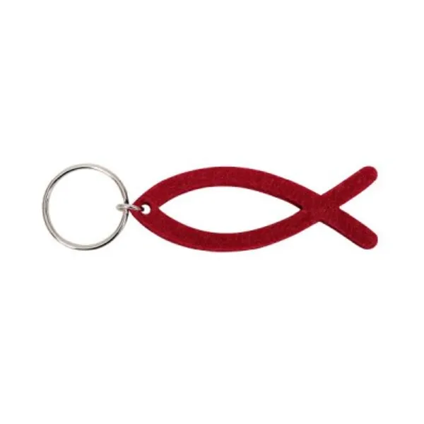 Produktbild des Artikels Schlüsselanhänger "Fisch Filz" bordeaux ()