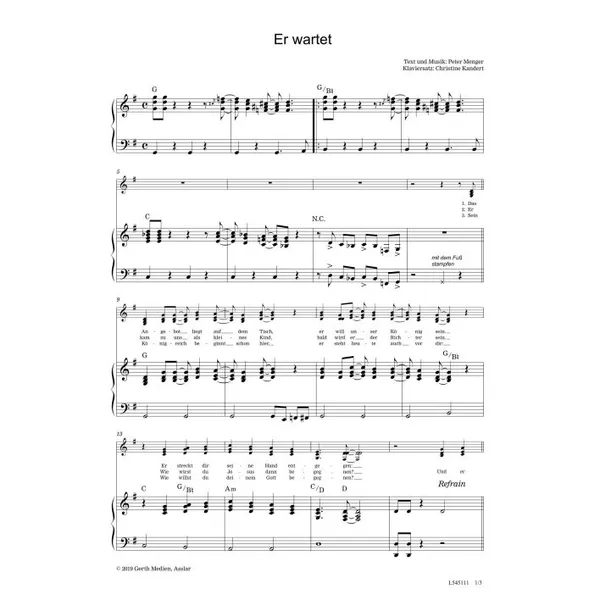 Produktbild des Artikels Er wartet (Noten - Download)