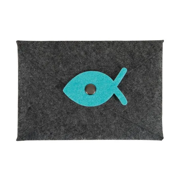 Produktbild des Artikels Filz-Kuvert mit Karte - dunkelgrau (Schreibwaren)