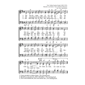 Produktbild des Artikels Ich bin entschieden zu folgen Jesus (Noten - Download)