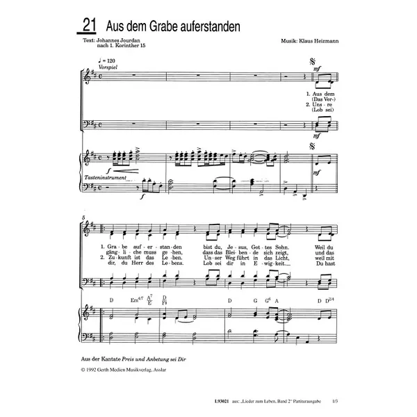 Produktbild des Artikels Aus dem Grabe auferstanden (Noten - Download)