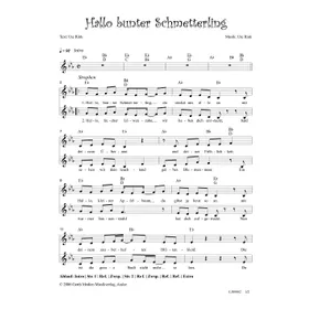 Produktbild des Artikels Hallo bunter Schmetterling (Noten - Download)