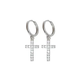 Produktbild des Artikels Ohrhänger "Kreuz - Creolen" - Sterlingsilber ()