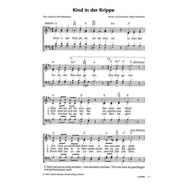 Produktbild des Artikels Kind in der Krippe (Noten - Download)