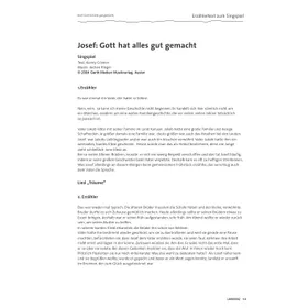 Produktbild des Artikels Josef - Gott hat alles gut gemacht (Erzählertext) (Noten - Download)